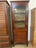 Cabinet w/glass door, and Shelves