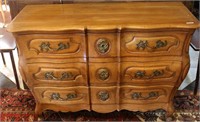 OAK FRENCH INSPIRED CHEST OF DRAWERS