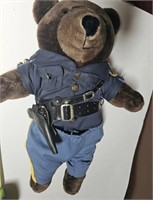 Delaware State Police Plush Bear Cop Vintage