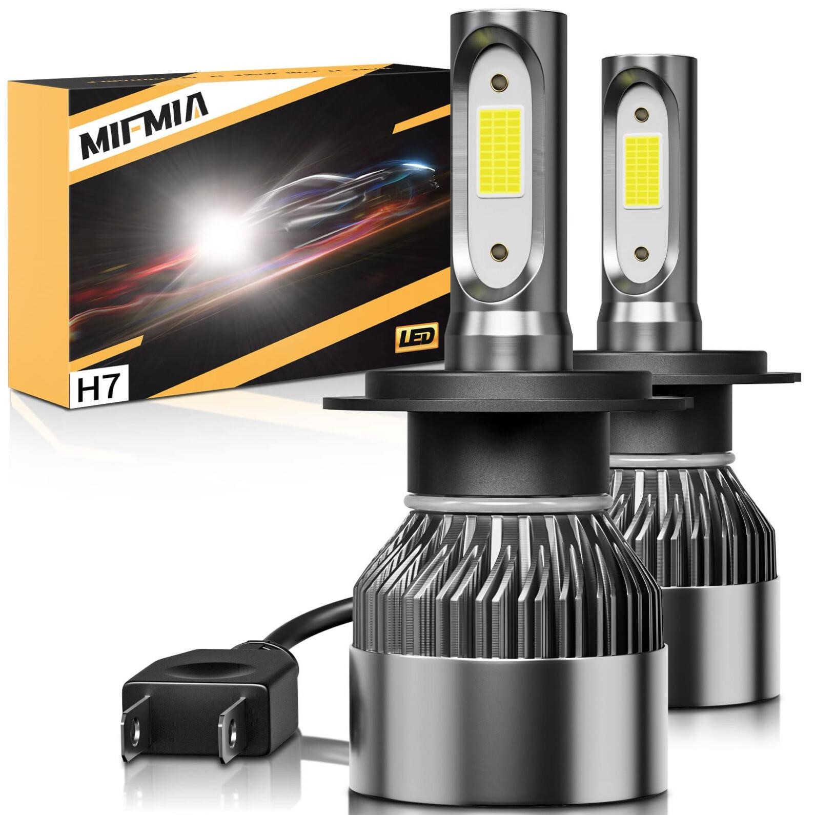 MIFMIA H7 LED Bulb, 25000LM 600% Brighter H7 Bulbs