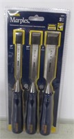 New 3 pc Woodworking Chisel Set