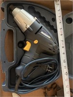 Mastercraft electric drill with plastic case