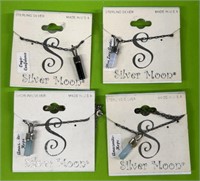 (4) sterling silver mood necklaces