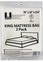 (New) Uboxes King Mattress Poly Covers, 76 x 15 x