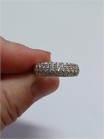 Eternity Ring Band Marked 925- 3.5g