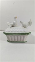 Vintage Hand Painted Made in Italy ceramic Doves