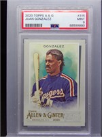 Juan Gonzalez 2020 Allen & Ginter PSA 9