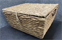 Natural Woven Storage Basket with Side Handles