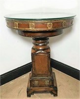 Molded Metal Clock Face Hall Table