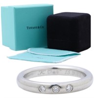 Platinum Tiffany & Co. Diamond Dots Band