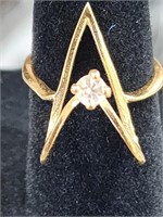 18 Kt Gold Star Trek Insignia Ring