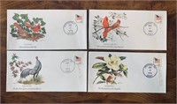 Four Bird themed First Day Covers