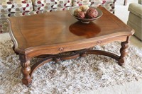 English Ornate Wood Coffee Table