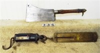 3 – Assorted butcher’s tools: unsigned, #3-10”