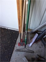 Yard Tools, Shovel, Scraper, Rake, Crowbar