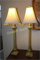 Pair of Tall Table Lamps 32H