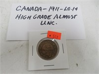 1911 Can 1 cent coin
