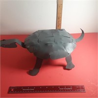 folk art metal turtle