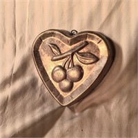 Vintage Annodized  Aluminum Heart Shaped Mold