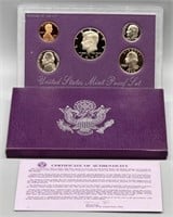 U.S. Mint 1990 Proof Coin Set with COA