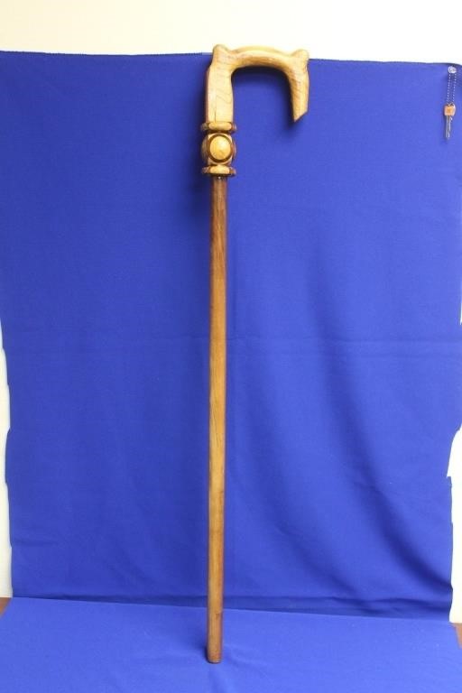 A Carved Wooden Cane