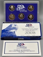U.S. Mint 50 State Quarters 2008 Proof Set w/COA