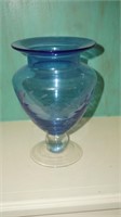 Eteched Cobal vase