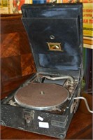 Vintage HMV portable gramophone