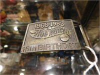 Hot Wheels, 15th birthday 1983 belt buckle