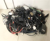 Large Lot of Assorted Adapters, Chargers & Wires