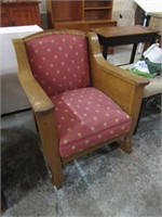 ANTIQUE  OAK ROCKING ARM CHAIR