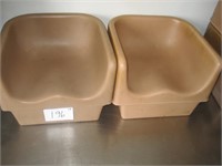 Lot of 2 Polypropylene Stackable Booster Chairs