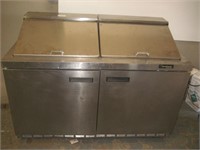 60" Stainless Refrigerated Prep Table Working