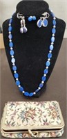 Marked 925 & Lapis Necklace & Earrings Plus