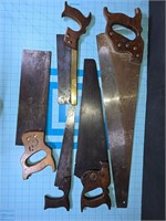Asst vintage hand saws