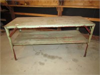 INDUSTRIAL TABLE W/ SHELF, 6 FT