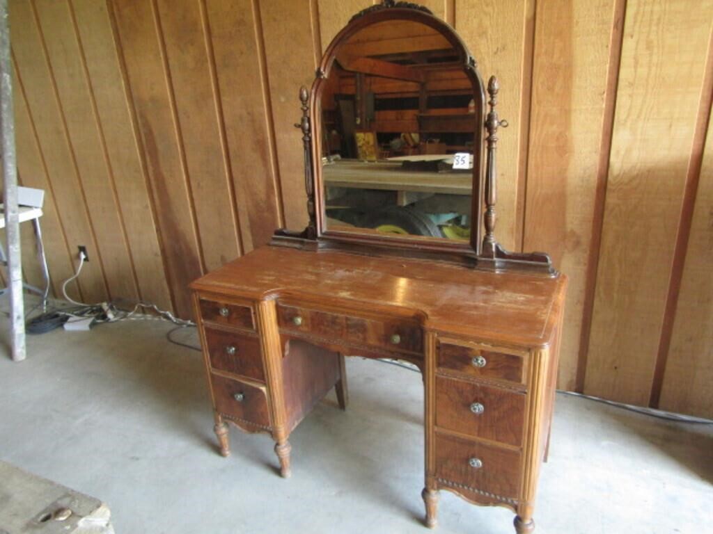 MID CENTURY VANITY W/ MIRROR