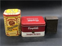 Three Antique/Vintage Collectible Tin Empty Cans