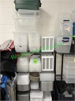 36"x14"x55" Metal Shelving Unit and Contents