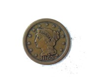 1853 Cent XF