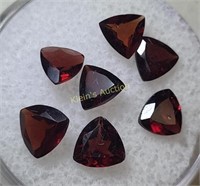 gemstones 7 trillion cut red garnets 4.0ctw!