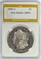1883-S Morgan Silver Dollar MS-64+ DMPL (Moore)