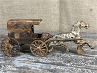 Cast Iron Horse Drawn Carriage
