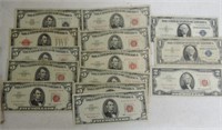 US currency lot: 1935 & 1957 $1 silver certificate