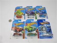 6 voitures hot wheels die cast