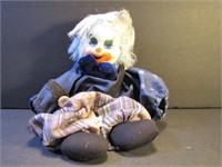 8" Ceramic Clown Doll and 7" Ceramic Clown Jester