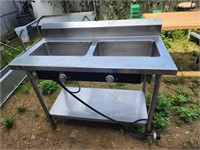 2 COMPARTMENT ELECTRIC STEAM TABLE 48" X 24"