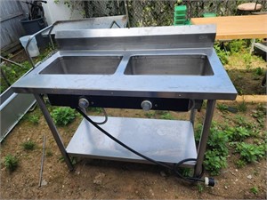 2 COMPARTMENT ELECTRIC STEAM TABLE 48" X 24"