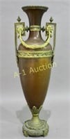 Large Grecian Style "Bronzed" Vase