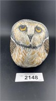 Hand painted owl rock